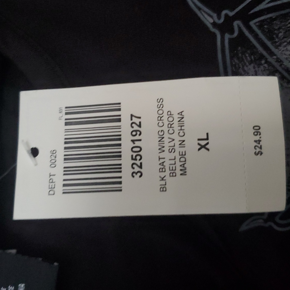 Hot Topic's Cosmic Aura Edgy Black Long Sleeve Top - Picture 5 of 9